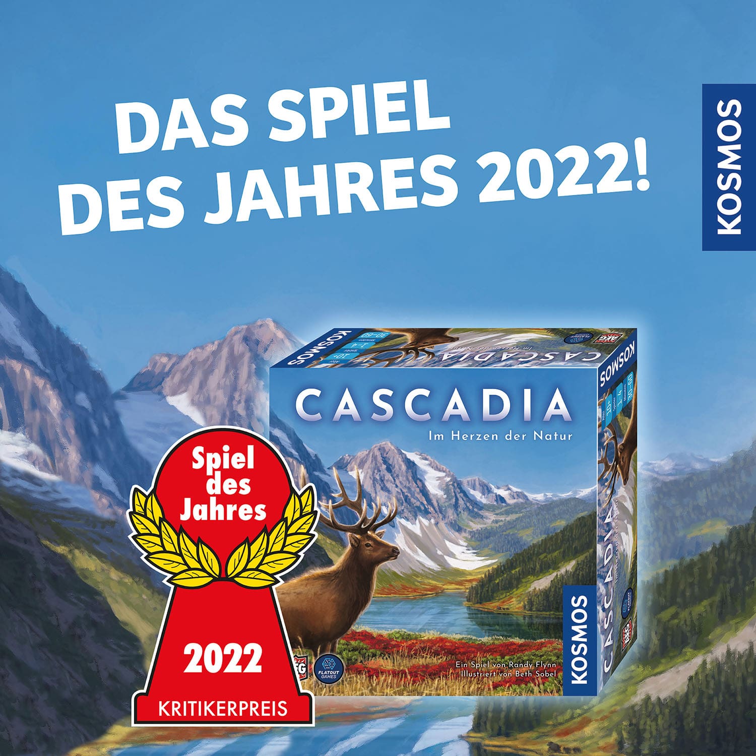 Cascadia Spiel des Jahres 2022 - KOSMOS Brettspiel Familienspiel