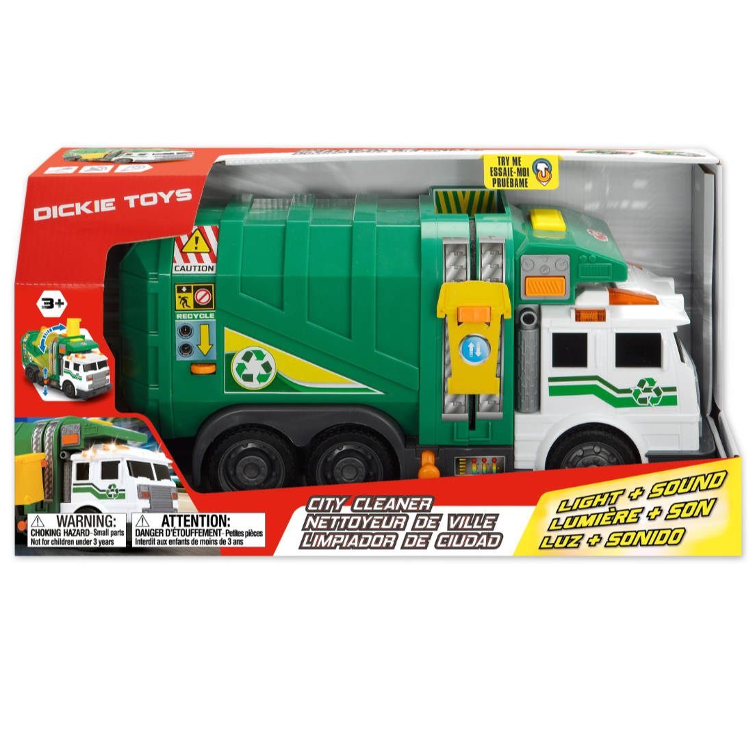 City Cleaner, Müllfahrzeug Licht und Sound 39 cm LKW