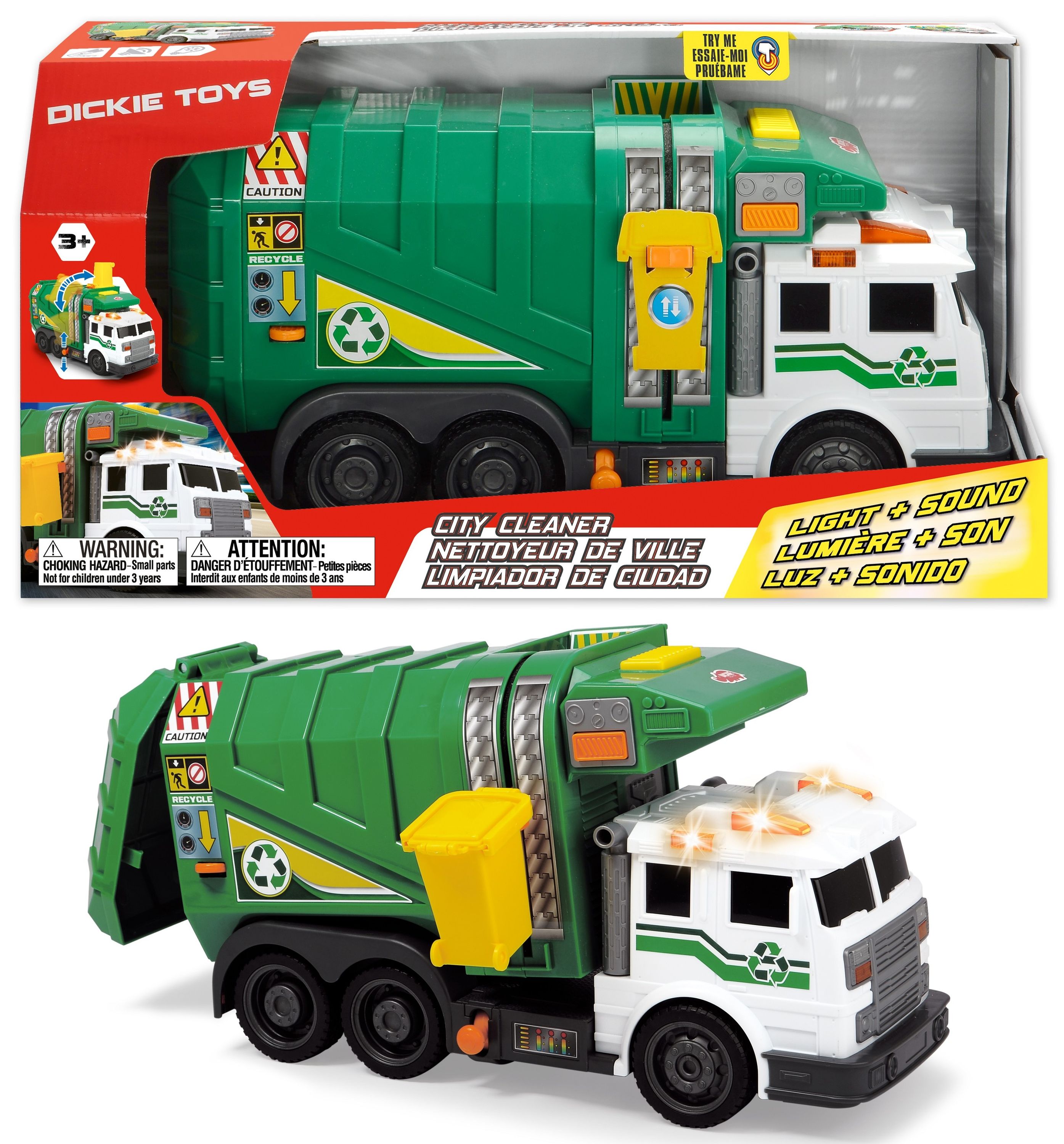 City Cleaner, Müllfahrzeug Licht und Sound 39 cm LKW