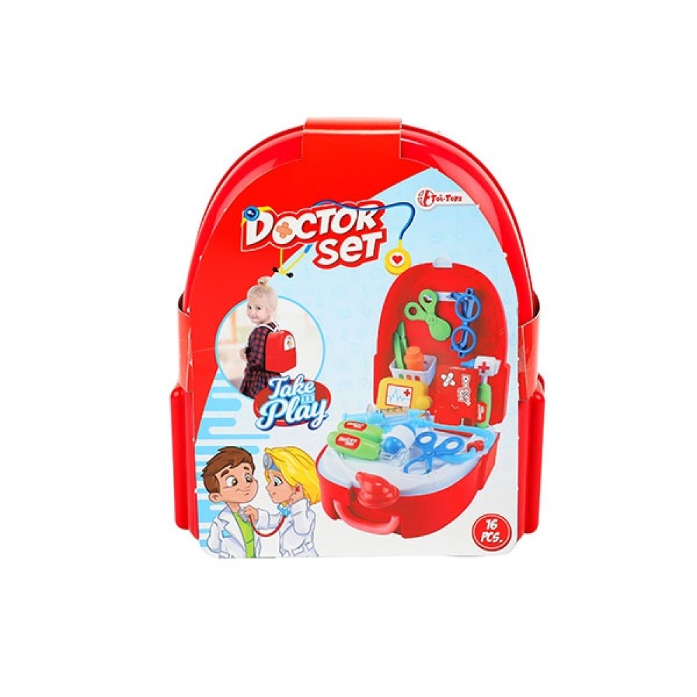 Doktor Set Arzt Rucksack mit viel Zubehör 20 Teilig