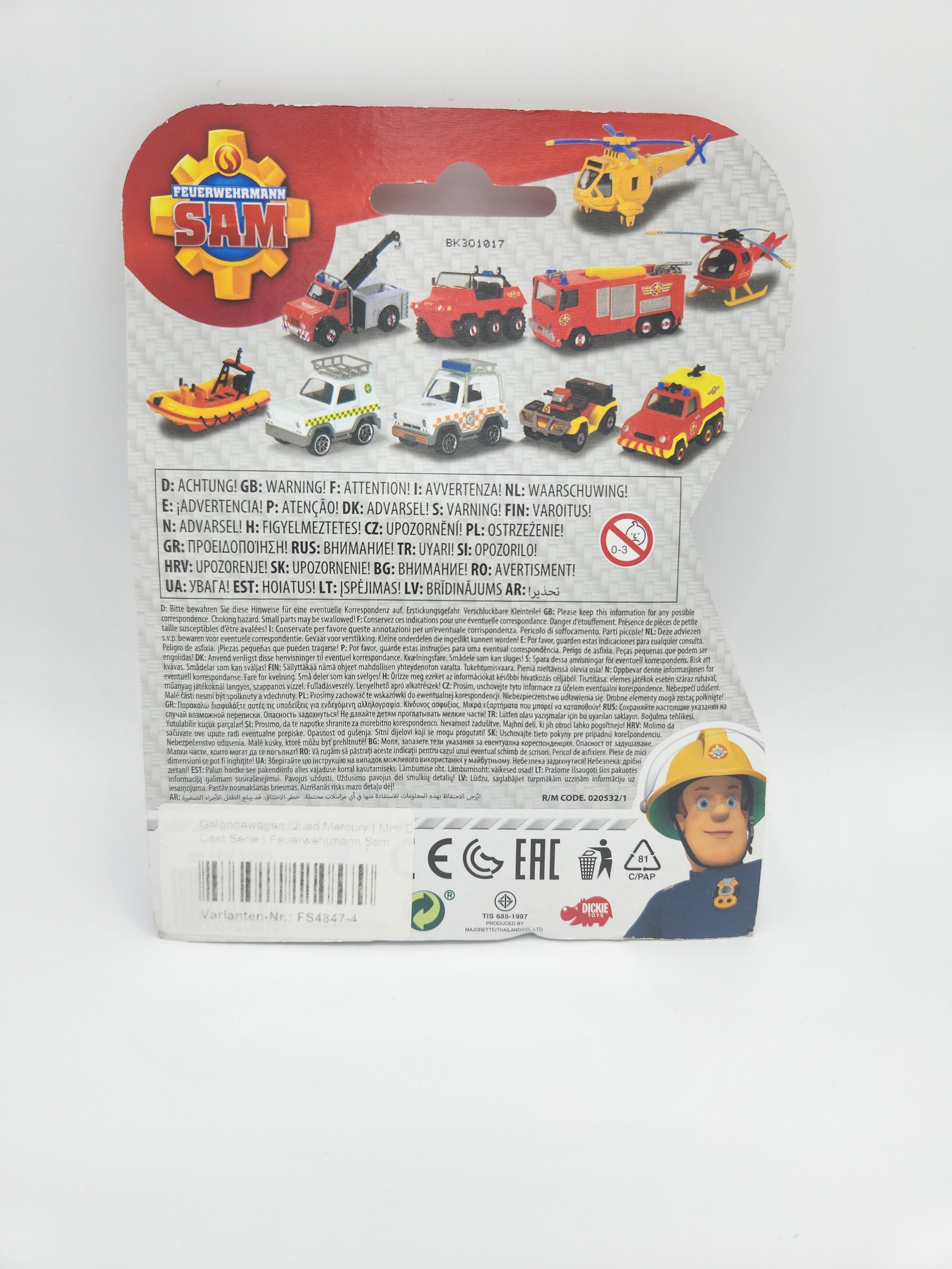 Dickie Toys Feuerwehrmann Sam - Fahrzeug Mercury