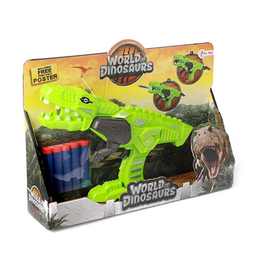 Dinopistole mit 5 Schaumstoffkugeln