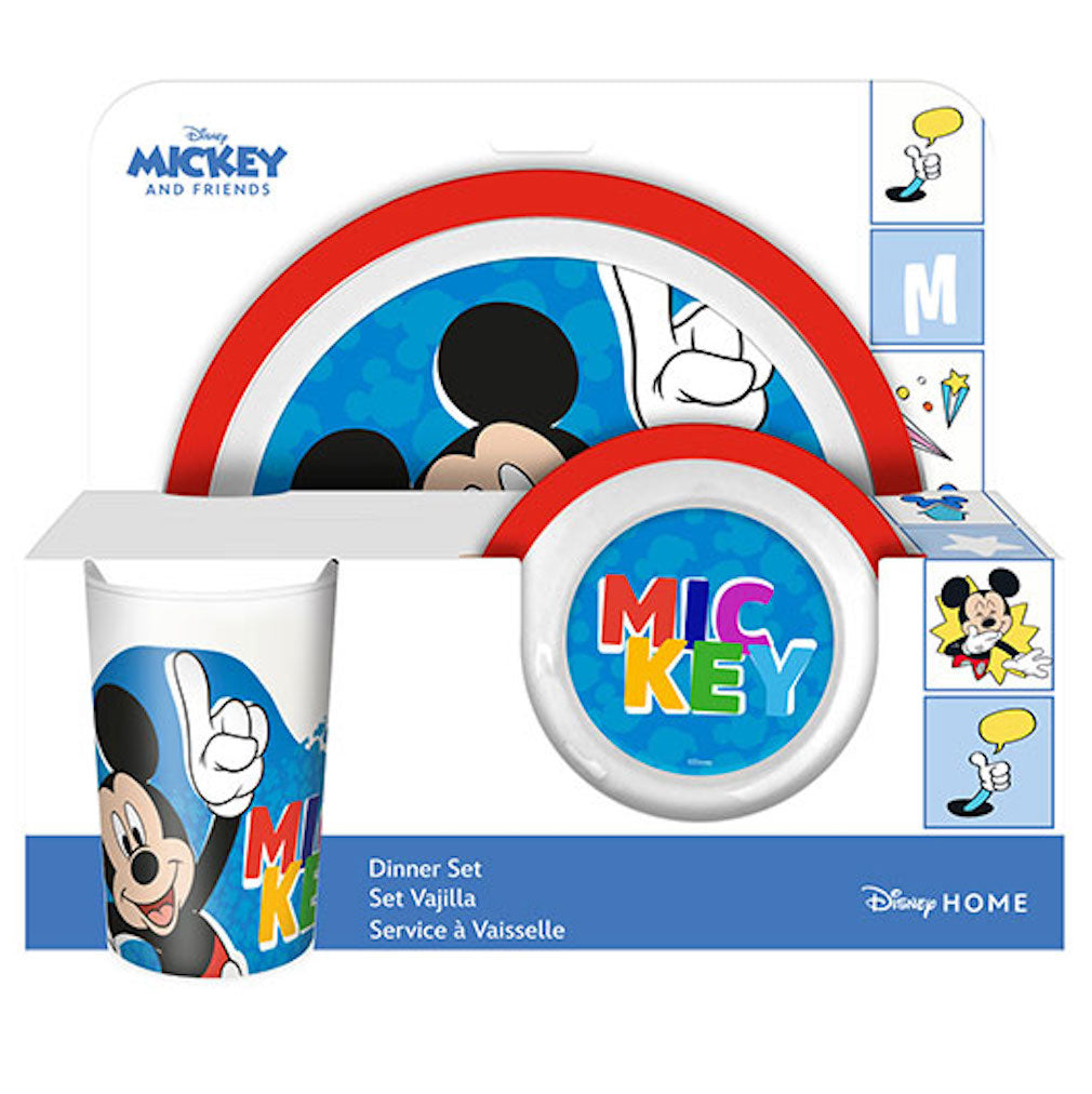 Disney Mickey Mouse Geschirrset Teller Schüssel Becher