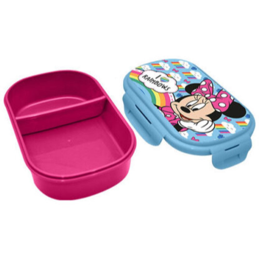 Disney Minnie Mouse Brotdose mit Besteck i Love Rainbows