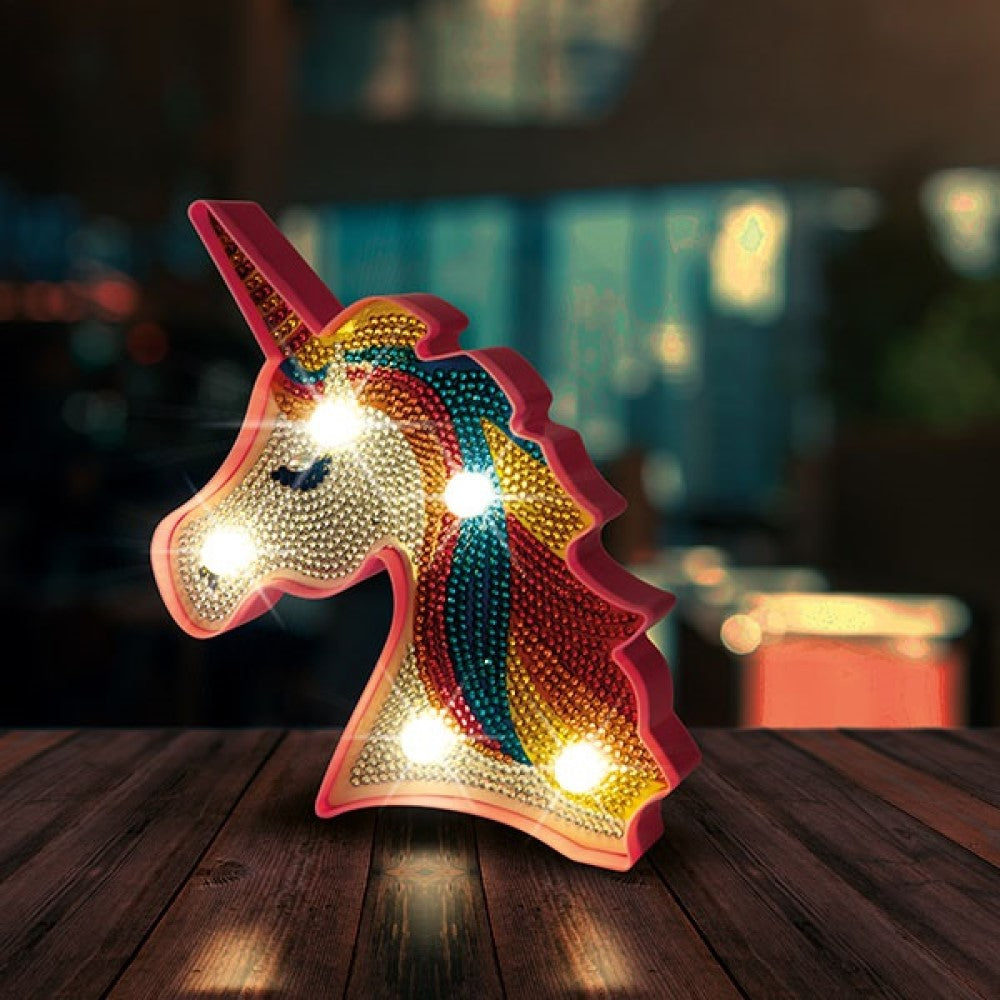 Einhorn Lampe zum selber gestalten