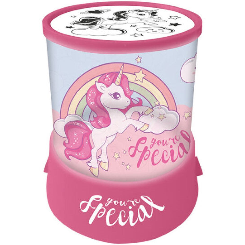 Einhorn Nachtleuchte Projektor projiziert einen Einhorn auf eine Wolke