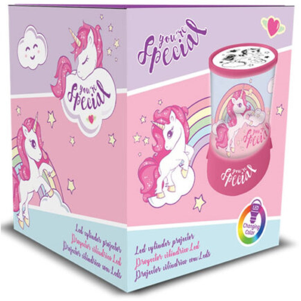 Einhorn Nachtleuchte Projektor projiziert einen Einhorn auf eine Wolke