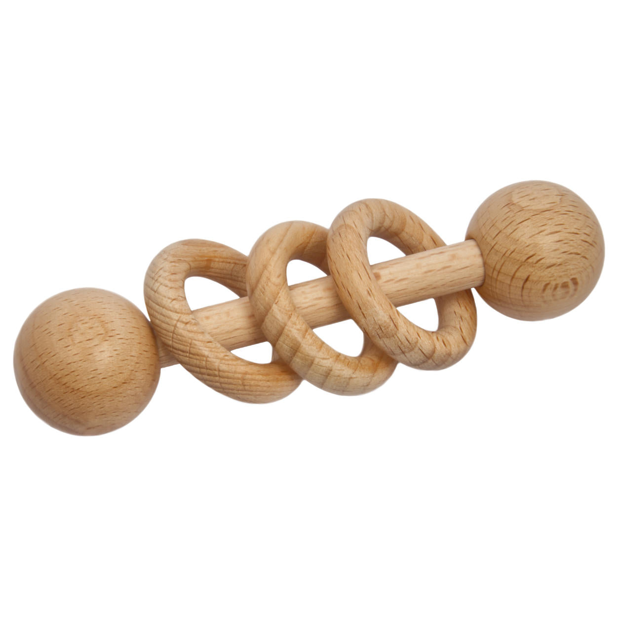 Handgestrickter Einhorn Rainbow Set Babyrassel Holz Baumwolle 16 cm