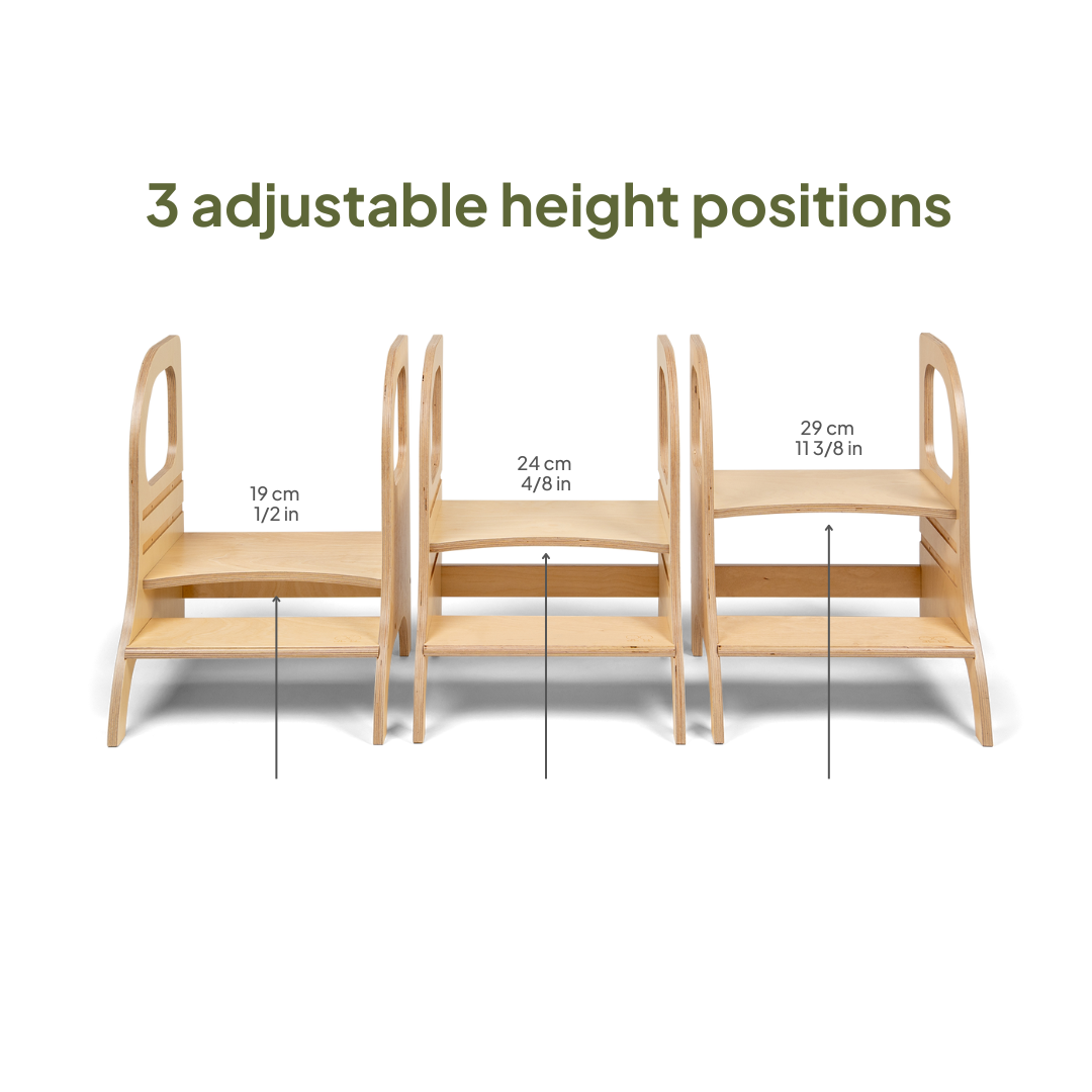 MIIMO – Verstellbarer Tritthocker | Grau