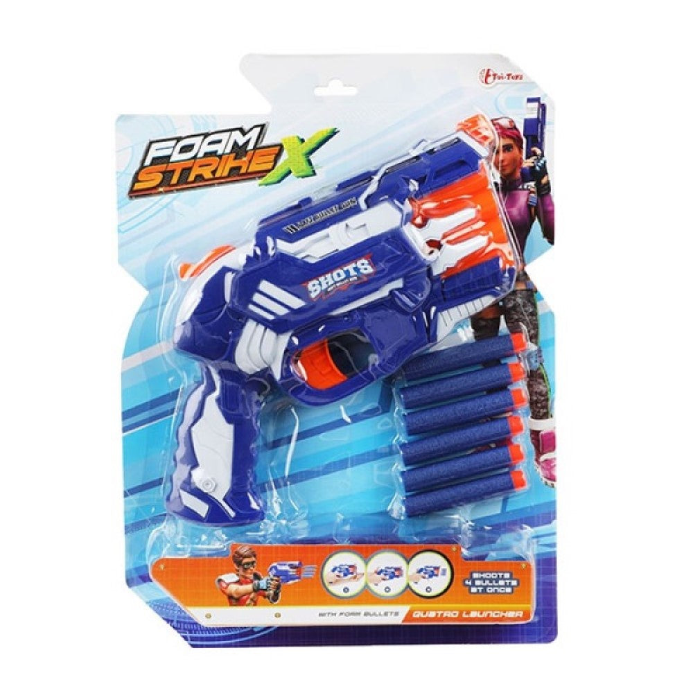Foam Strrikex Pistole 4 Shot und 5 Schaumkugeln