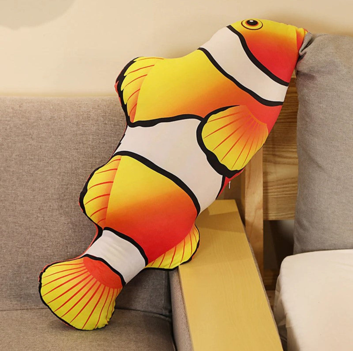 Clownfisch Kuscheltier - 30 cm Plüschtier Fisch Stofftier