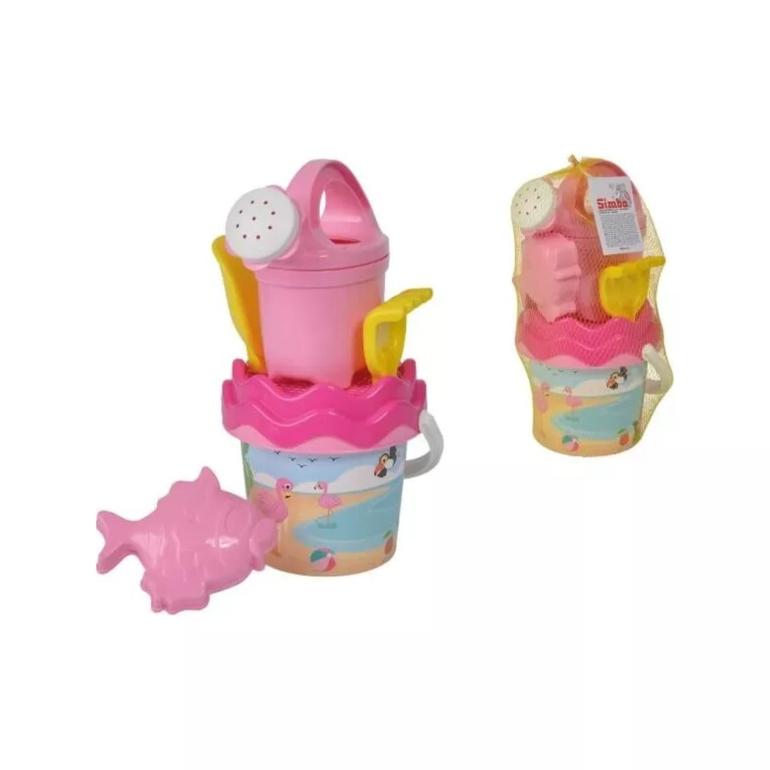 Flamingo Baby-Eimergarnitur 6 Teile Sandspielzeug