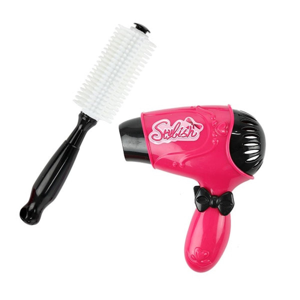 Friseurset mit echtem Fön im Koffer Haare stylen