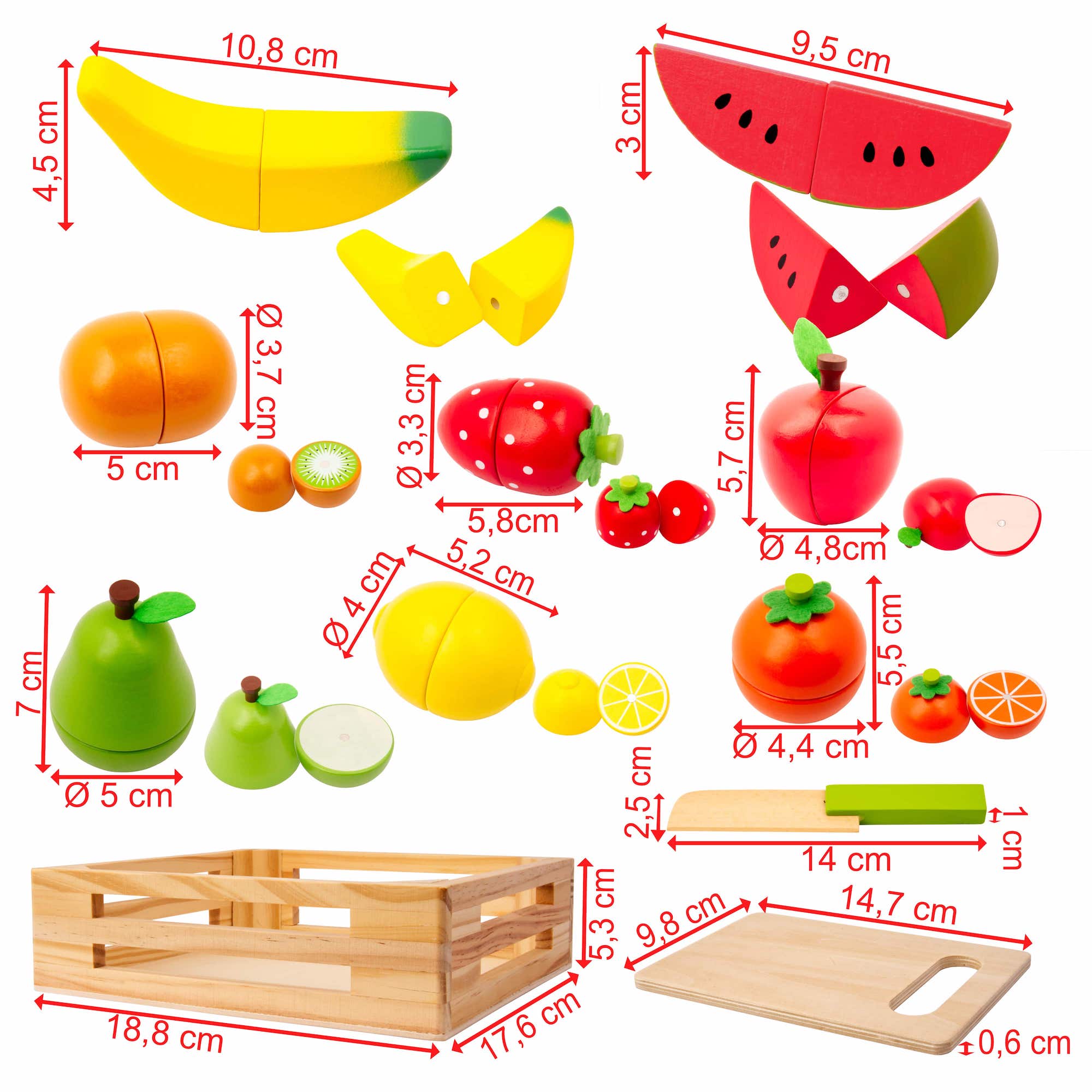 Kinderküche Zubehör Spielküche Früchte Schneiden Holz Kaufladen Set