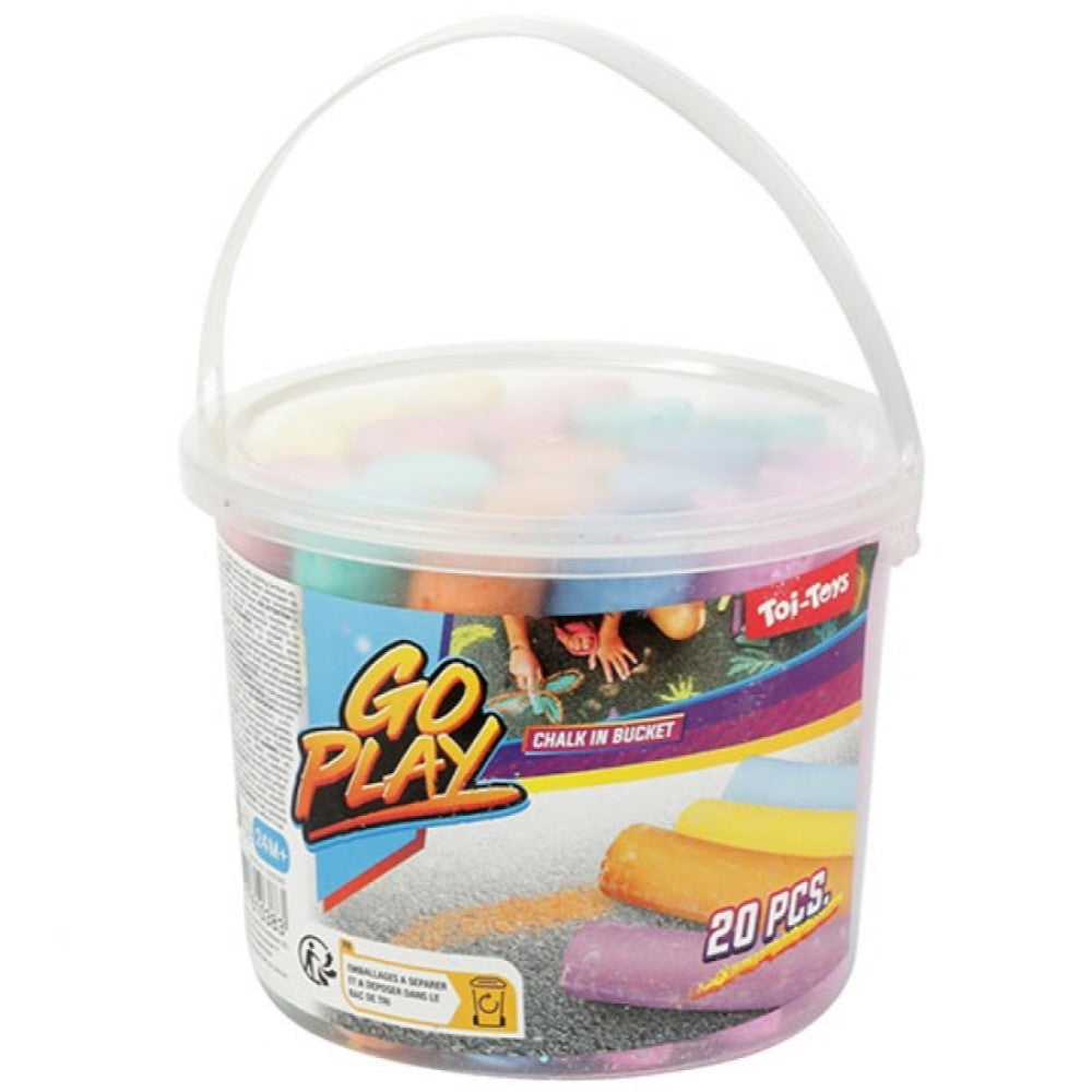 Go Play Strassenmalkreide 20 Kreide im Eimer