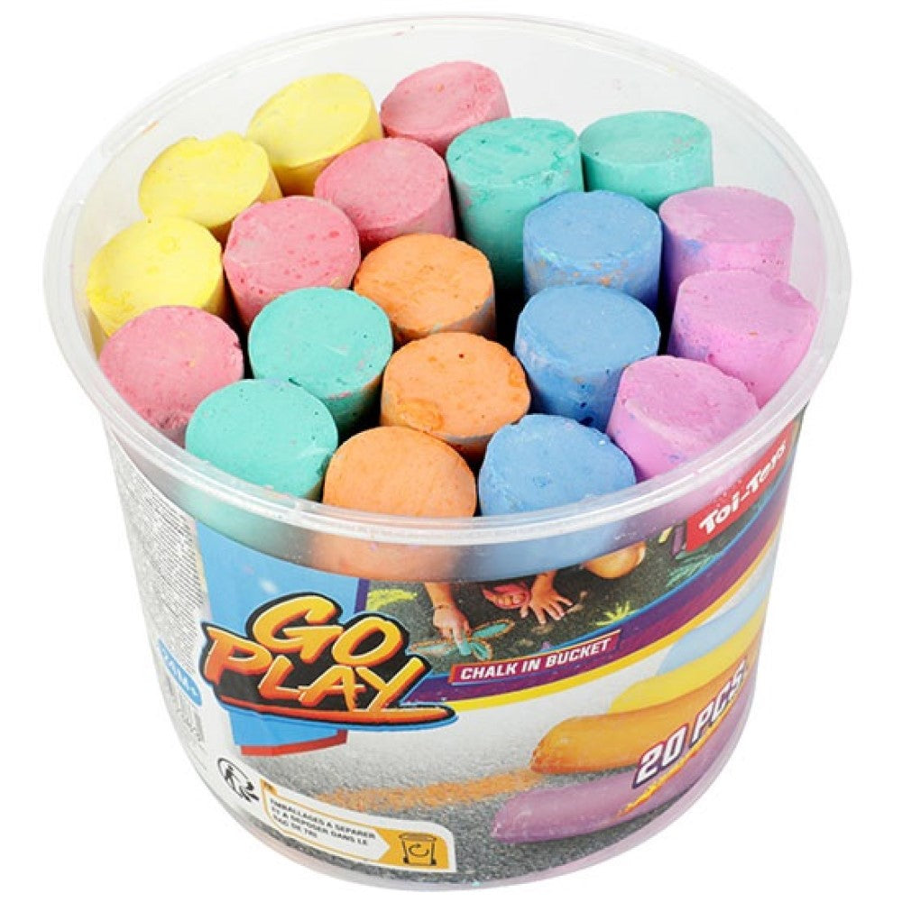 Go Play Strassenmalkreide 20 Kreide im Eimer