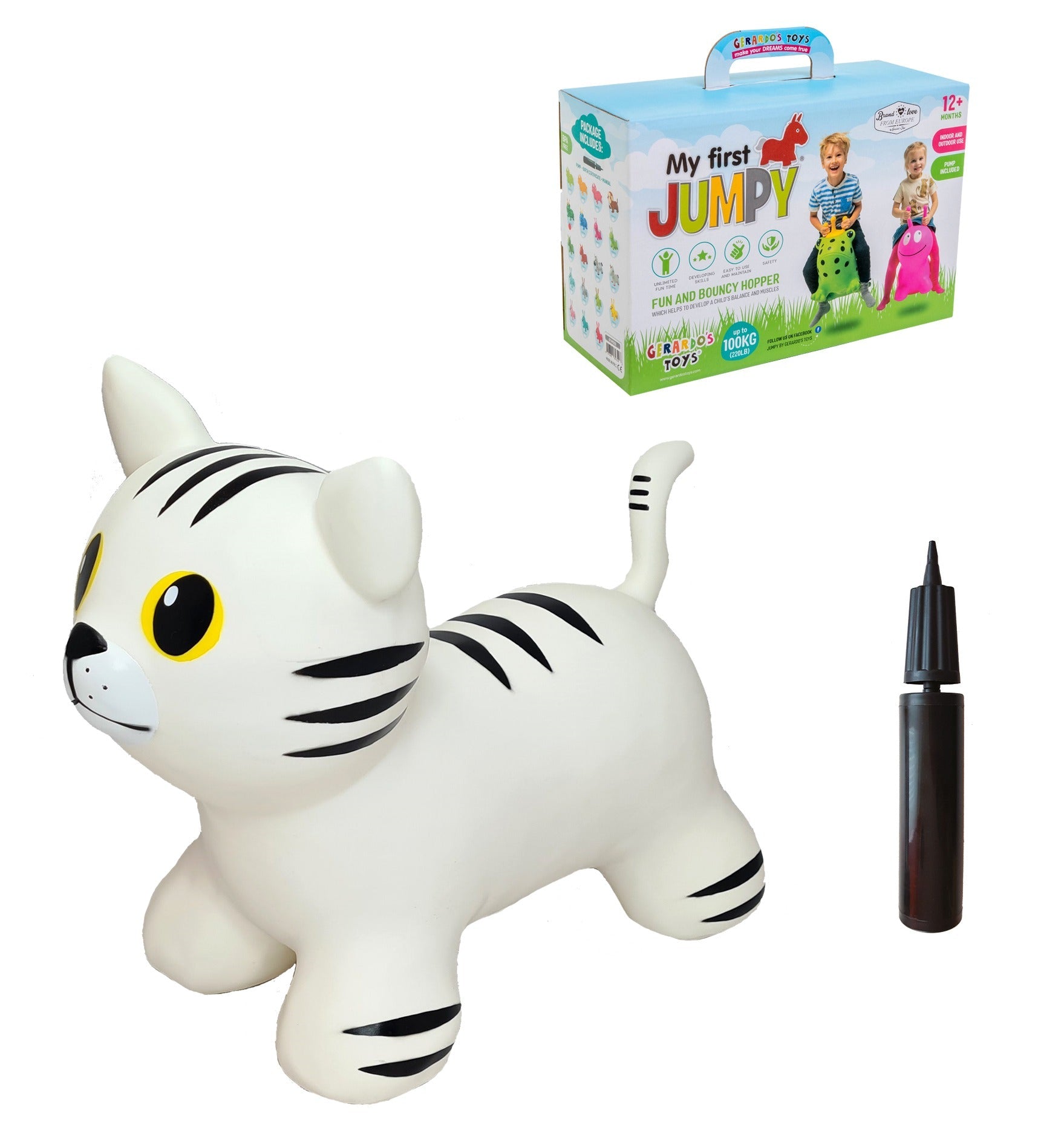 Gerardo's Toys - Hüpftier für Kinder | White Cat