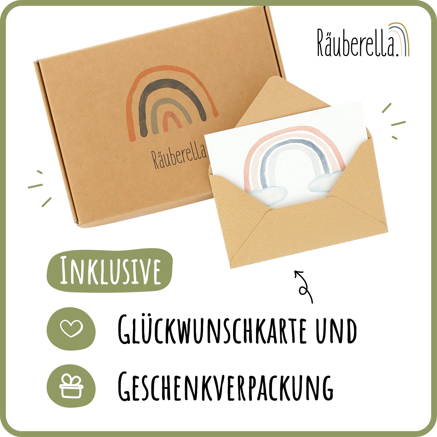 Musselin Babydecke 120x120 cm aus Baumwolle Olivgrün