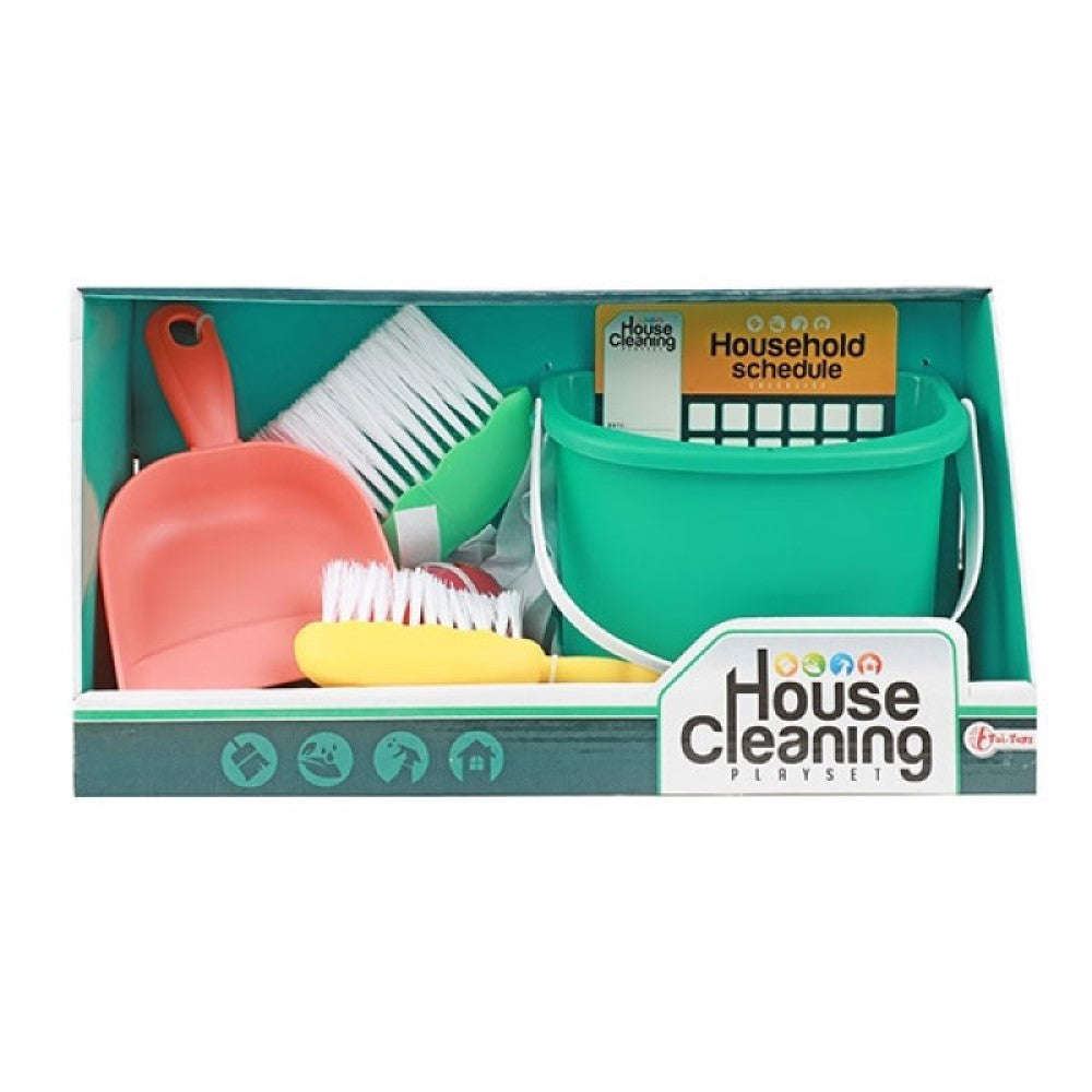 Kinder Reinigungsset Putzset mit Eimer Wischmop Besen