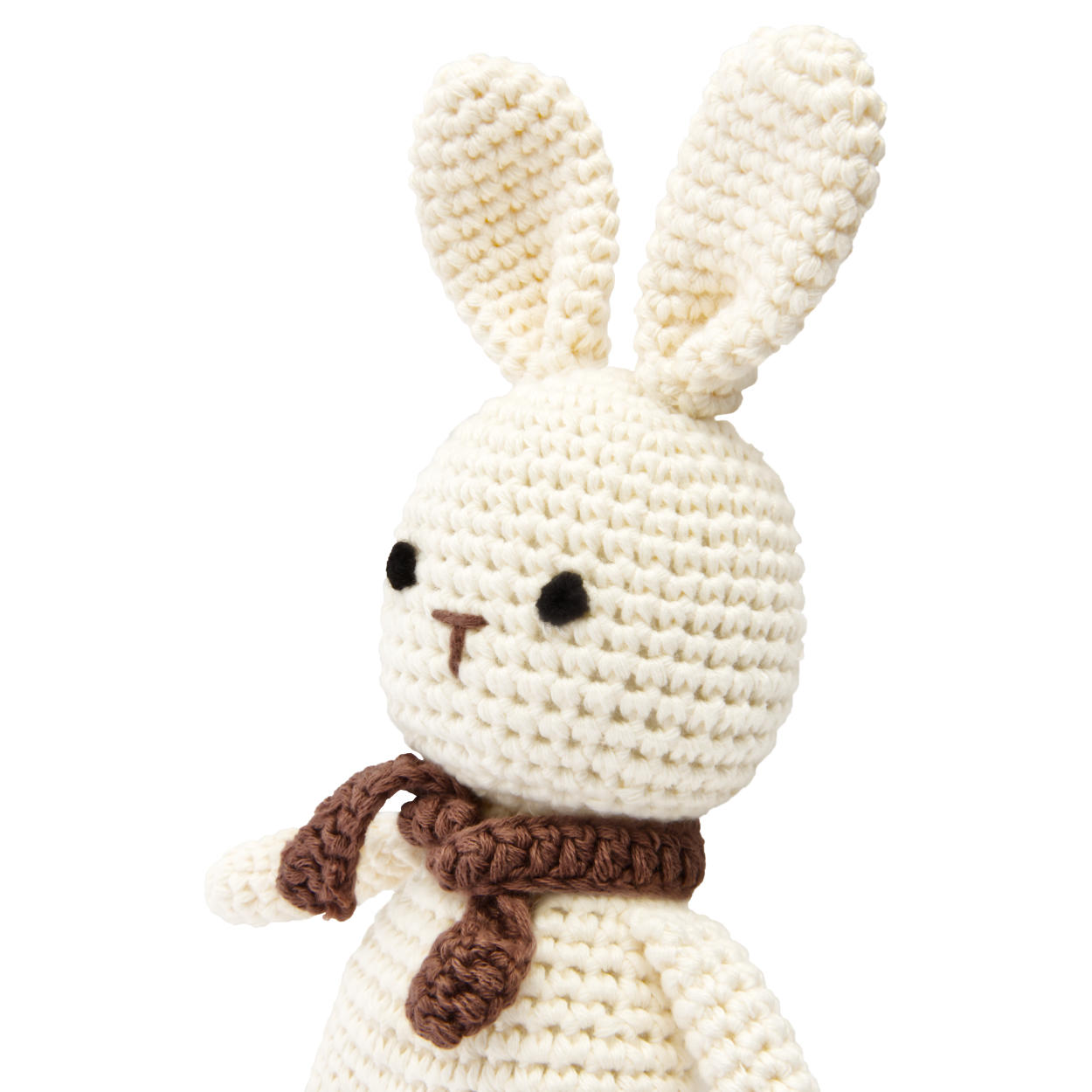 Handgestrickter Hase gehäkelt aus Baumwolle Spielzeug 18 cm