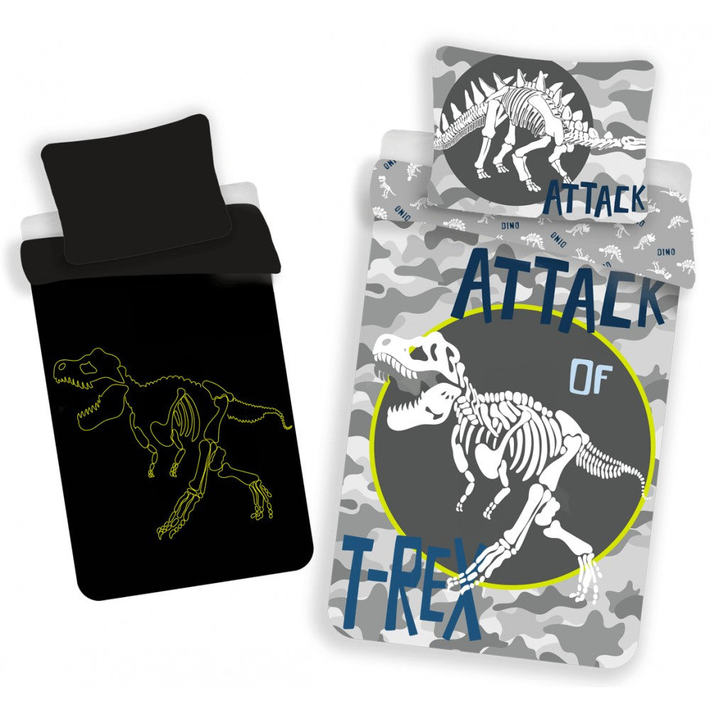 Dinosaurier Bettwäsche Jurassic Park - leuchtet im dunkeln