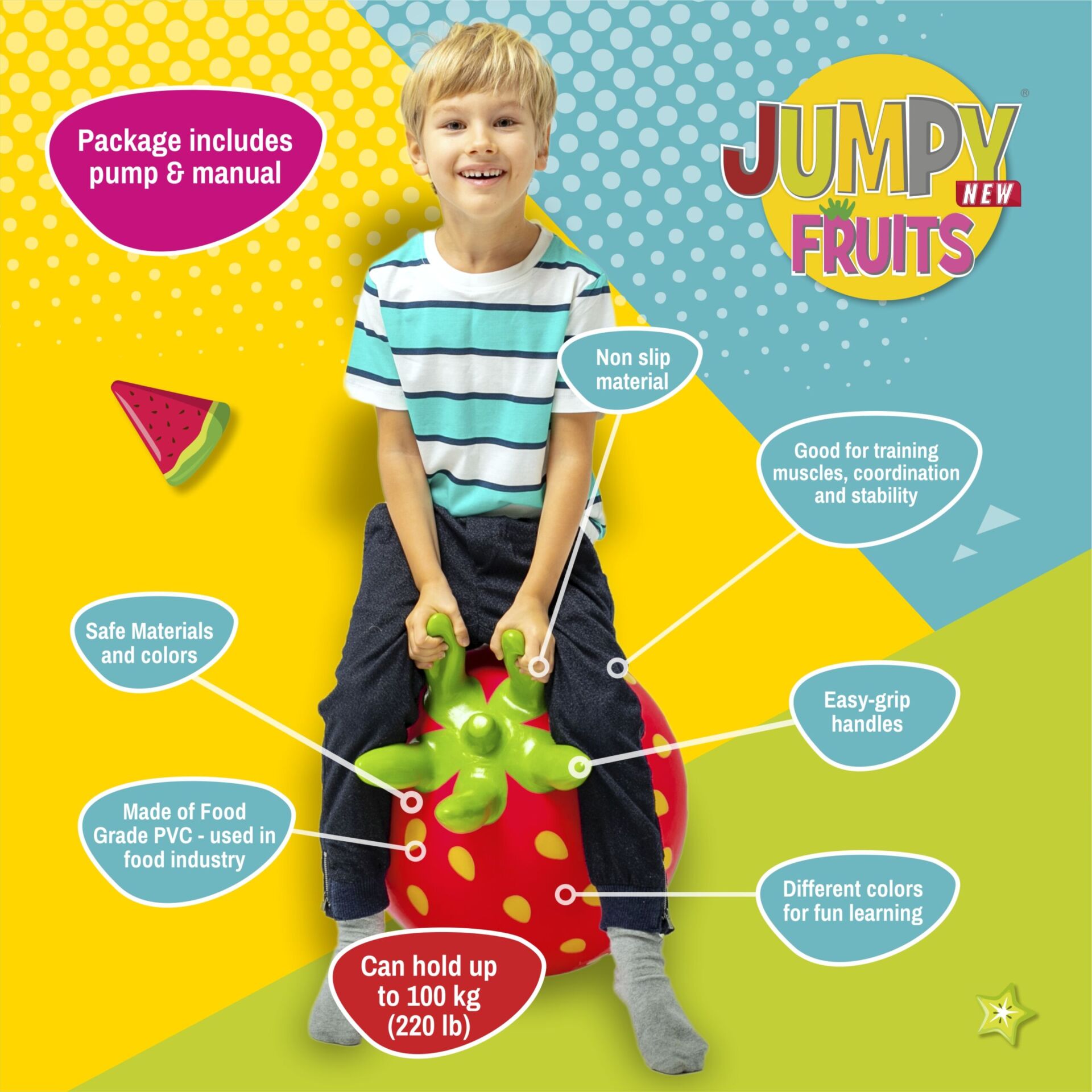 Gerardo's Toys - Hüpftier für Kinder | Strawberry