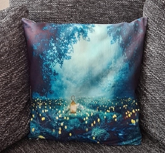 Kissenbezug Waldlichtung bei Nacht - 45cm x 45cm