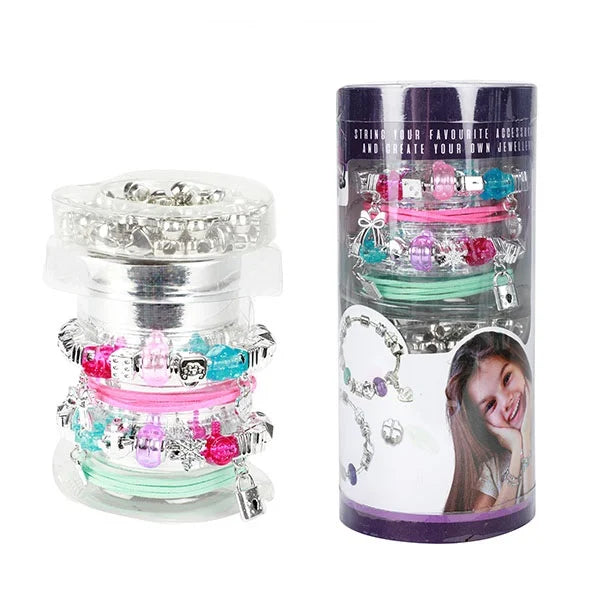 Kinder Armband Set mit Perlen und Schnüre