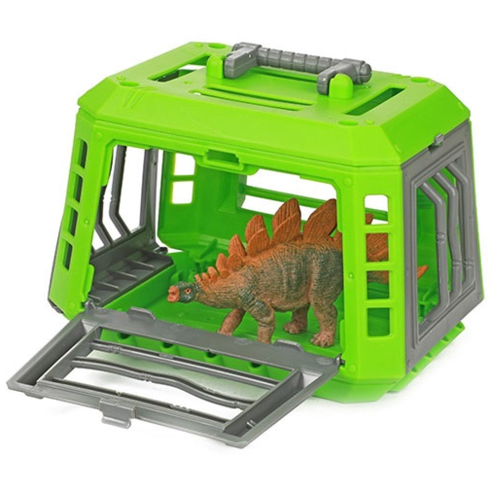 Kinder Dino in einem Dinosaurier-Käfig