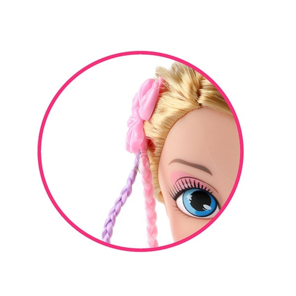 Kinder Frisierpuppe Beauty Frisierkopf mit Bürste und Spiegel