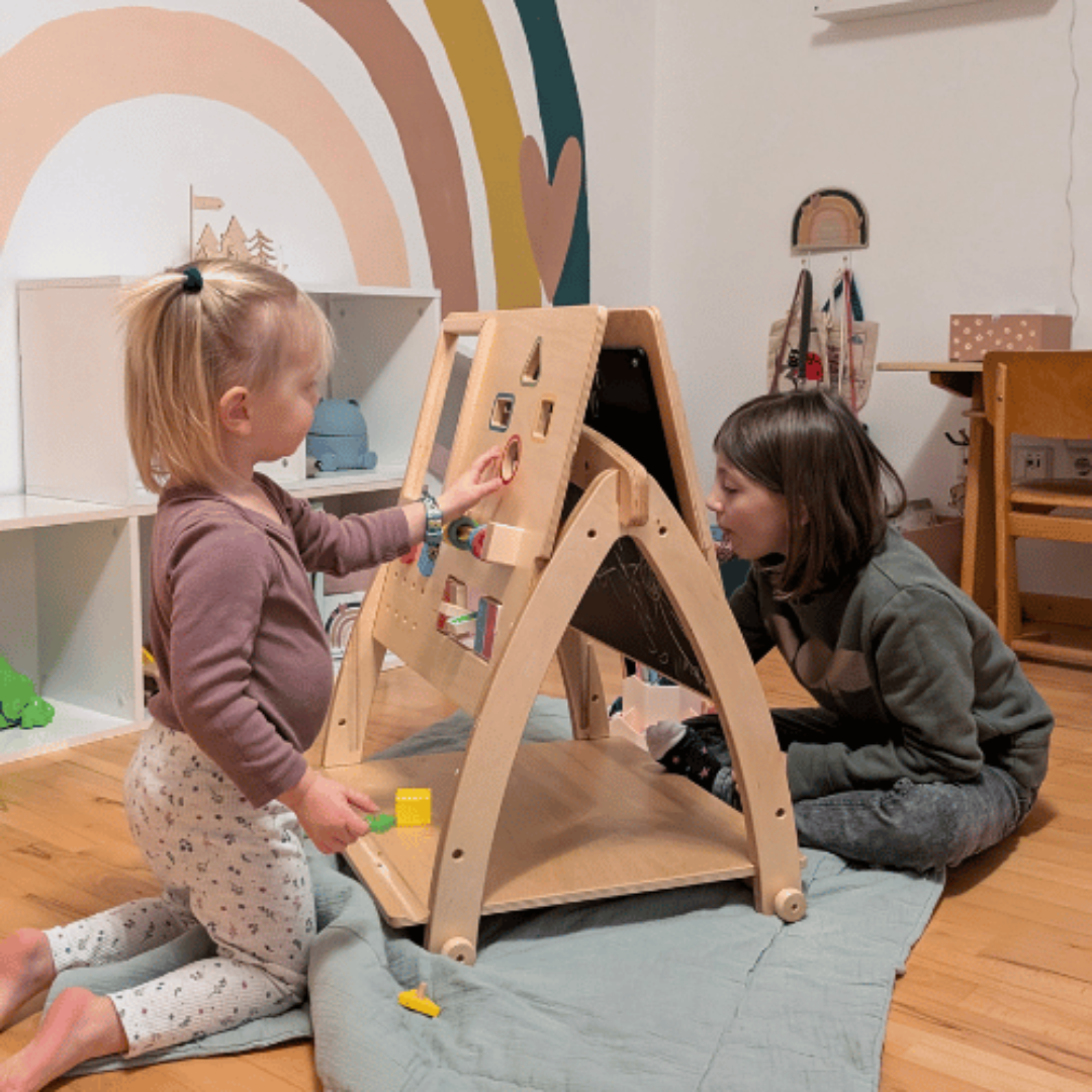 Motorikplatte - nachhaltiges Babyspielzeug