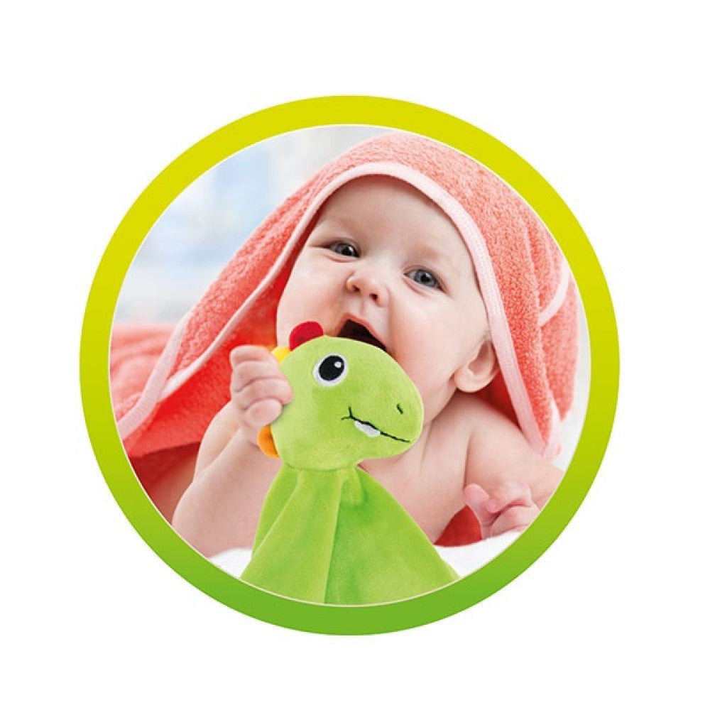 LITTLE STARS Baby Schmusetuch mit Rassel Dino