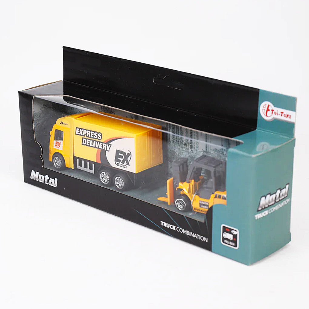 LKW mit Gabelstapler Transporter Laster Stappler Fahrzeug Kinder