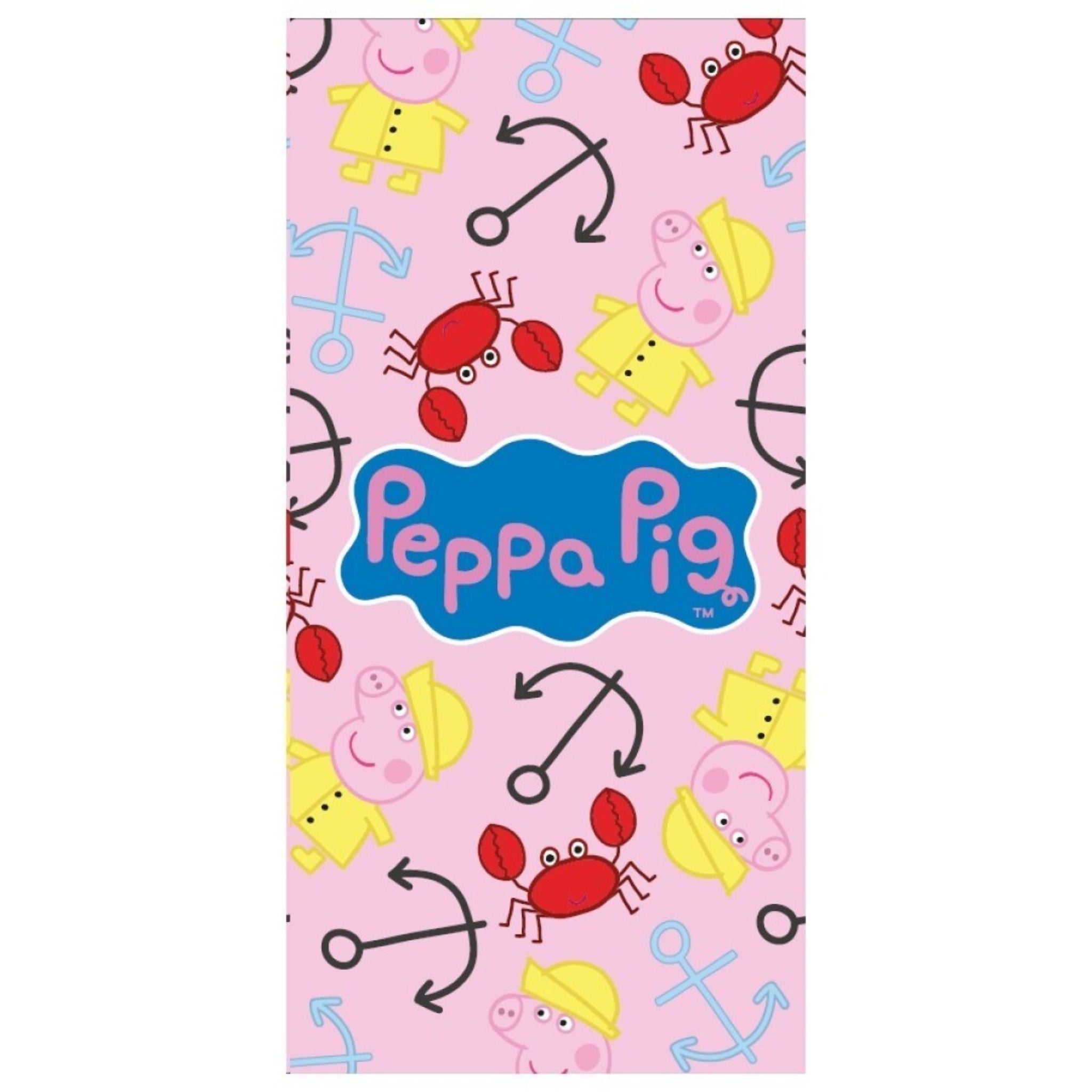 Peppa Pig Handtuch Strand Badetuch 70x140cm Peppa Wutz