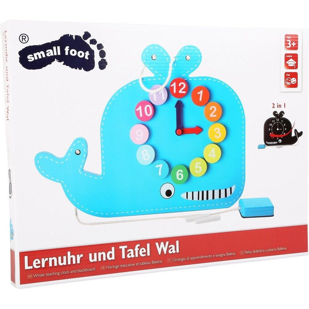 Lernuhr und Tafel - Wal
