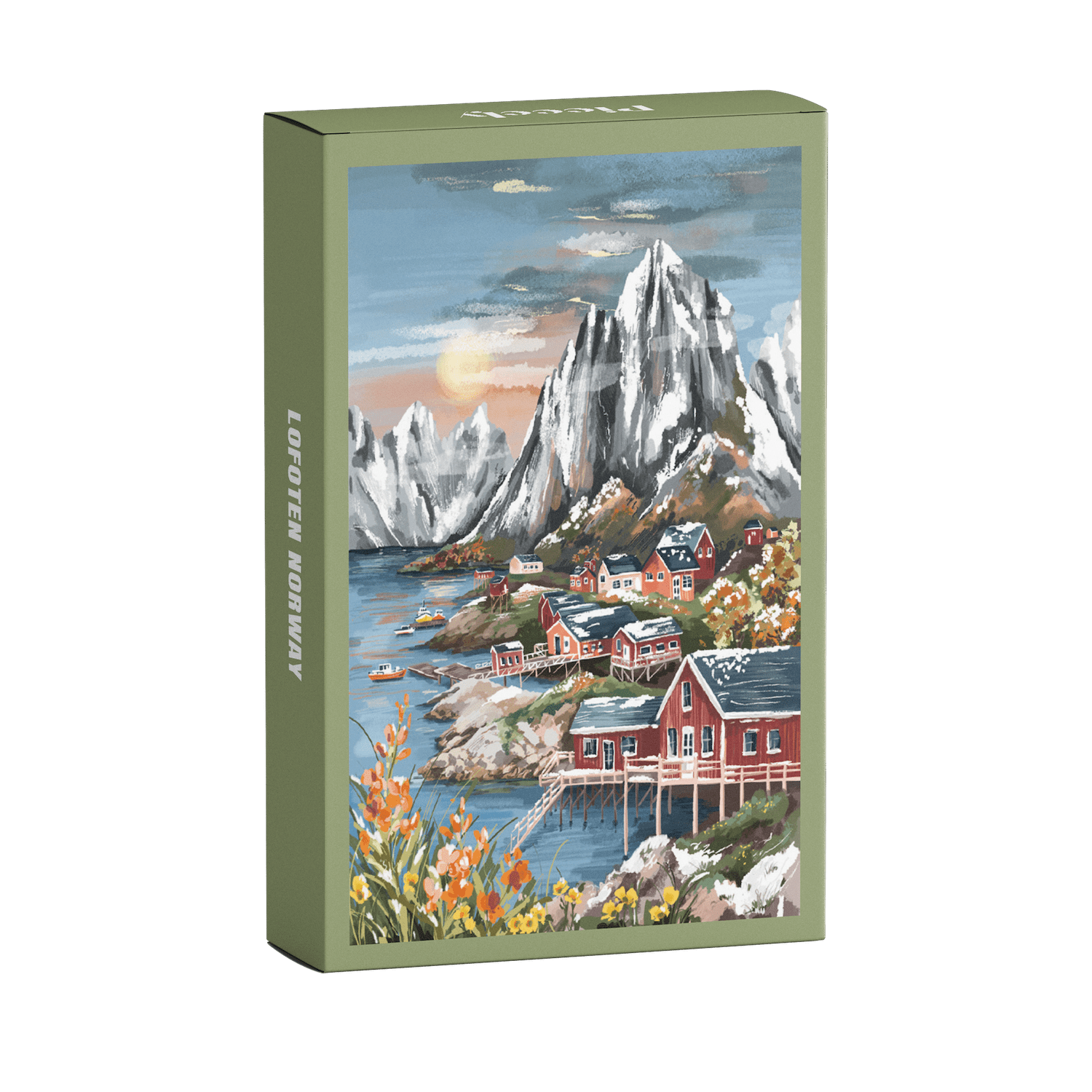 Piecely Lofoten Norway Minipuzzle, 99 Teile