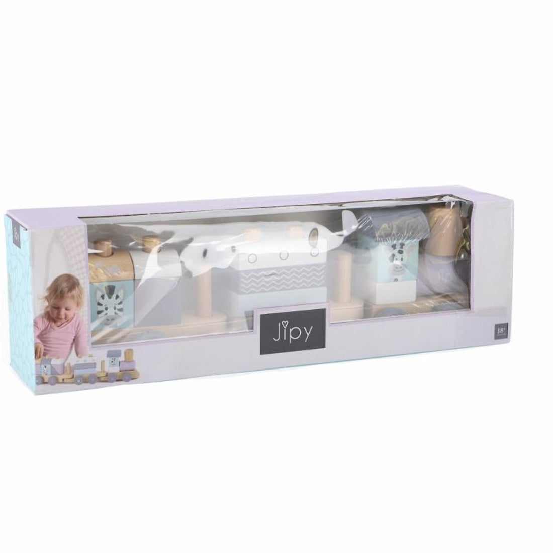 Lokomotive Wagons 15 Blöcke Zug aus Holz Bausteine