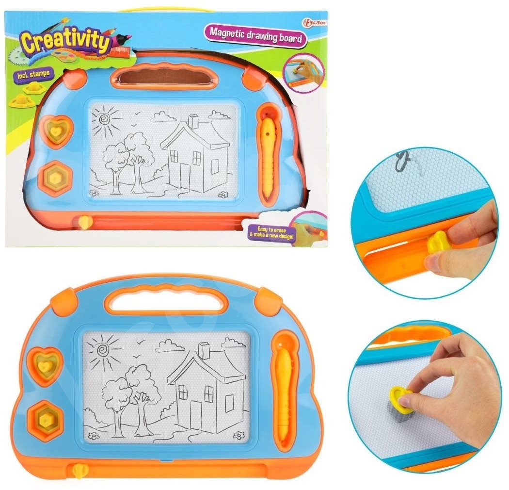 Magnetisches Zeichenbrett mit einem Stift und Formen