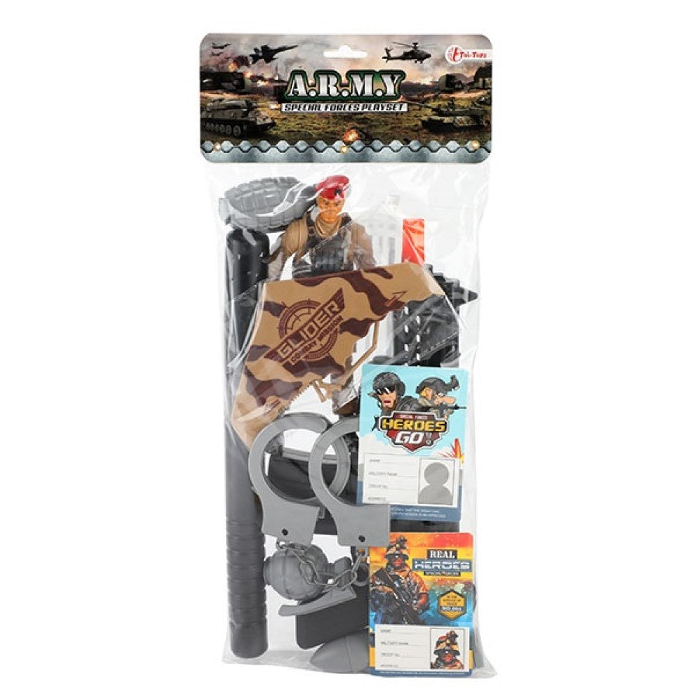 Spiel Militär Set Gewehr Handschellen Soldat Figur