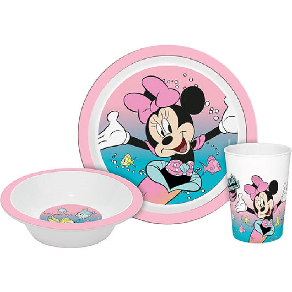 Minnie Mouse Disney Geschirrset Teller Schüssel Becher