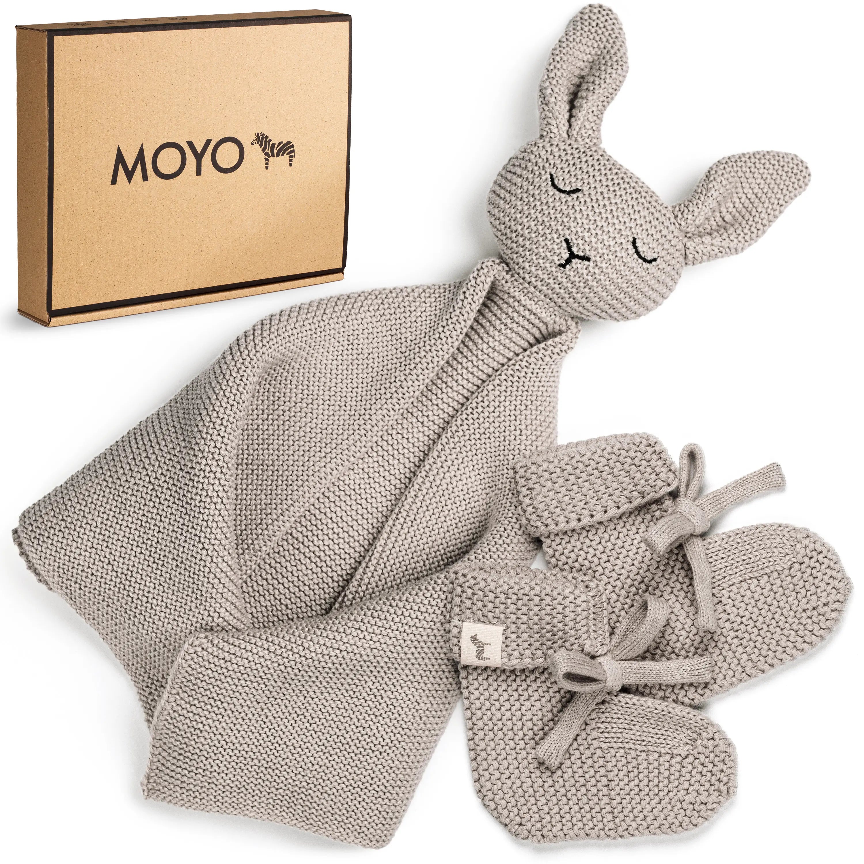 Baby Geschenkset "Hej Baby" Grau