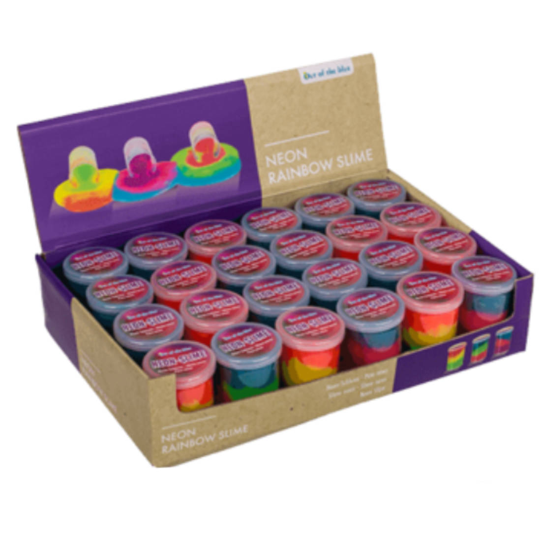 Neon Schleim Rainbow 3 Farben in einer Dose