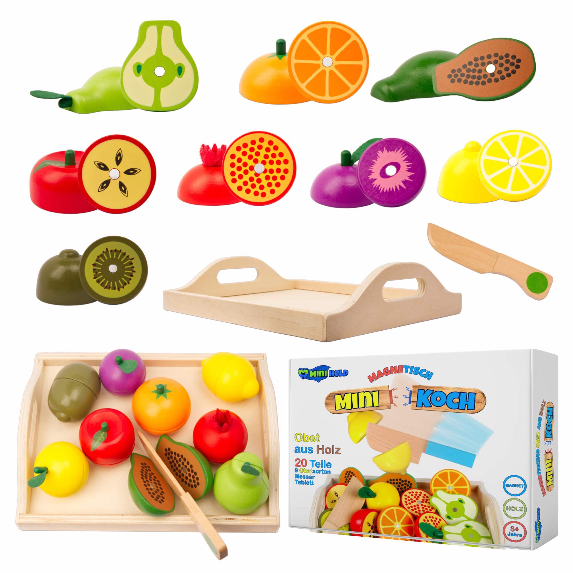 Kinderküche Zubehör Spielküche Obst Schneiden Holz Kaufladen Set