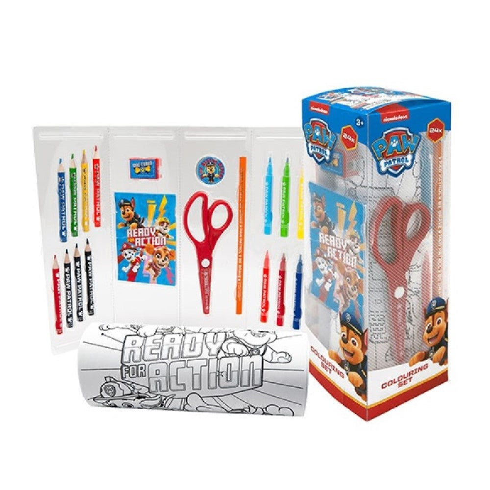 Paw Patrol Schreibwaren-Set 24-tlg inkl Stifte Scheere