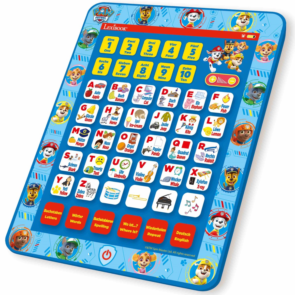 PAW Patrol Bilinguales Lerntablett mit Alphabet