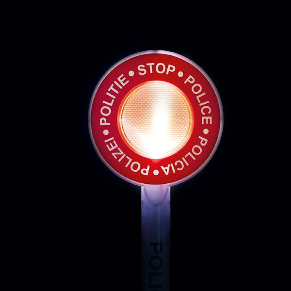 Polizei Set Handschellen und Polizeikelle mit Licht