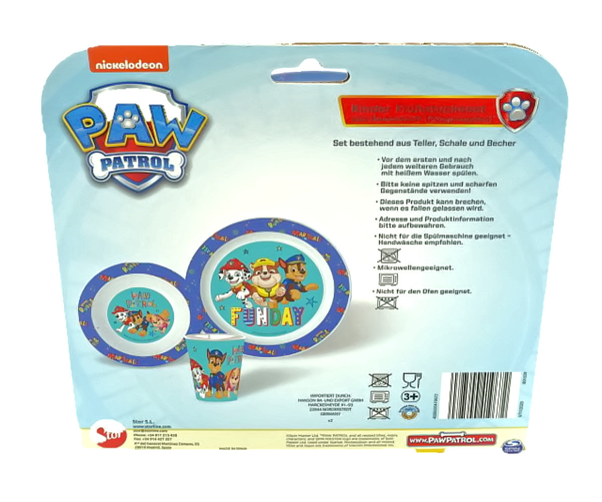 Paw Patrol Kindergeschirr - 3er Set