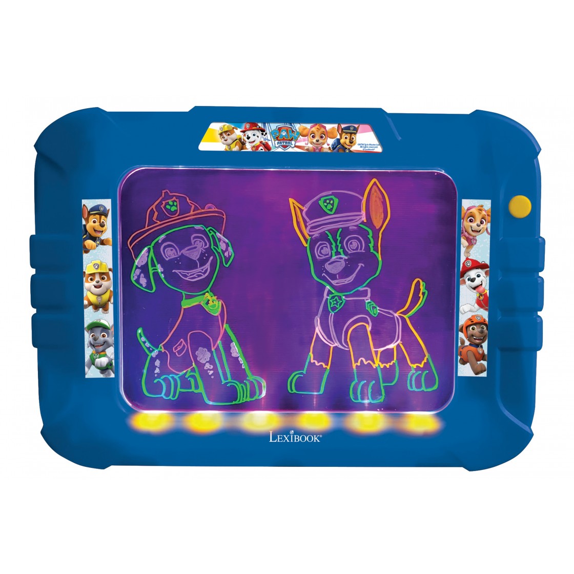 Paw Patrol Neon Leucht-Zeichentafel mit Stiften und Schablonen