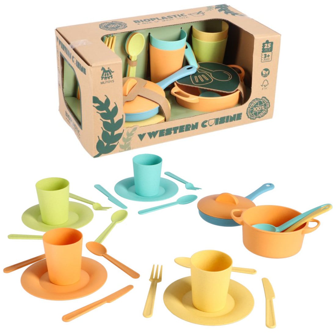 Pfannen Set Biokunststoff 25 Teile