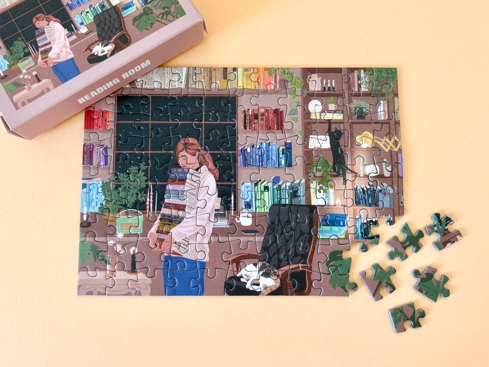 Piecely Reading Room Minipuzzle, 99 Teile